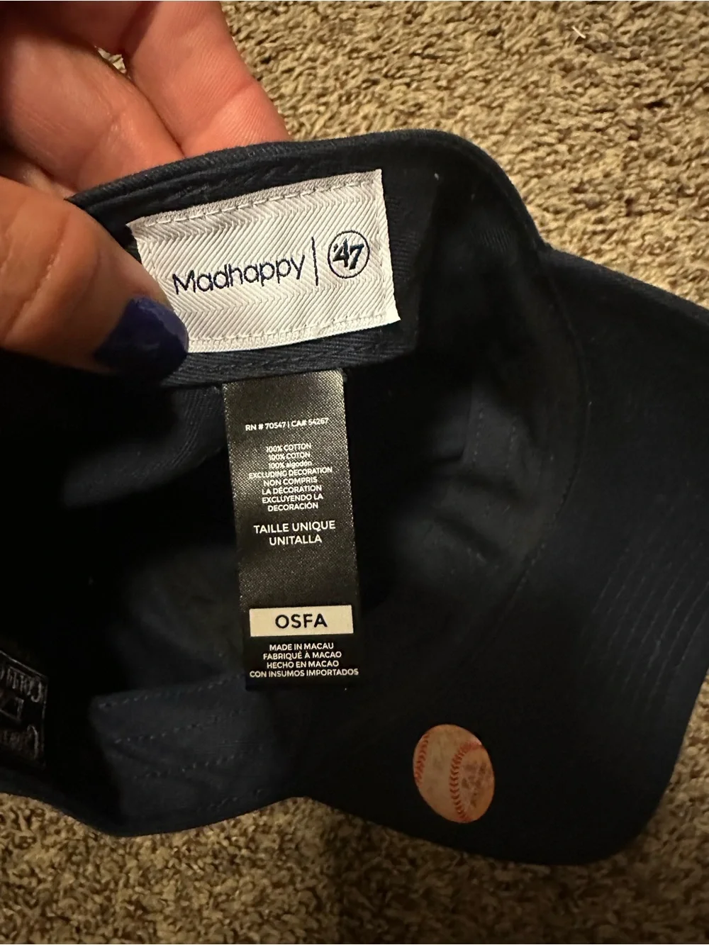 MadHappy x New York Yankees Navy Kids Baseball Cap